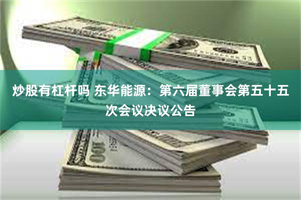 炒股有杠杆吗 东华能源：第六届董事会第五十五次会议决议公告