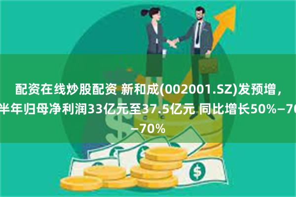 配资在线炒股配资 新和成(002001.SZ)发预增，上半年归母净利润33亿元至37.5亿元 同比增长50%—70%