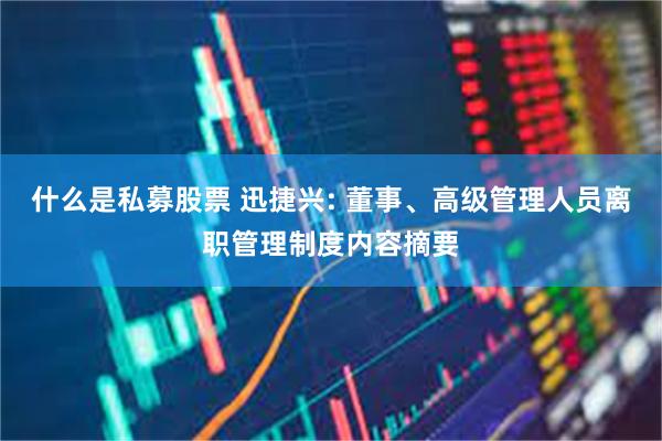 什么是私募股票 迅捷兴: 董事、高级管理人员离职管理制度内容摘要