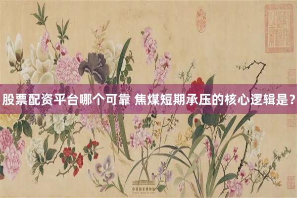 股票配资平台哪个可靠 焦煤短期承压的核心逻辑是？