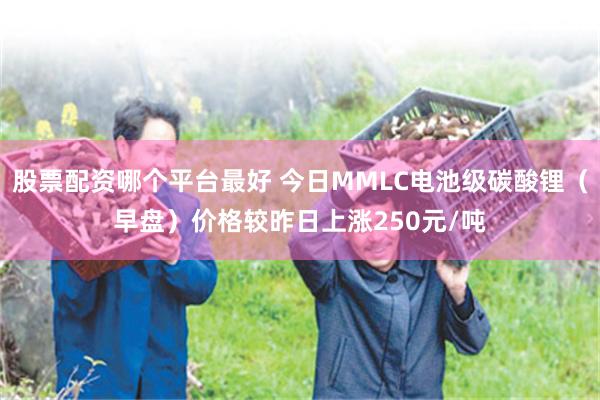 股票配资哪个平台最好 今日MMLC电池级碳酸锂（早盘）价格较昨日上涨250元/吨