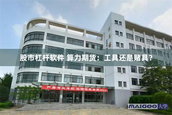 股市杠杆软件 算力期货：工具还是赌具？