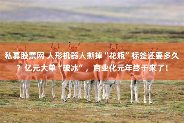 私募股票网 人形机器人撕掉“花瓶”标签还要多久?亿元大单“破冰”,商业化元年终于来了!